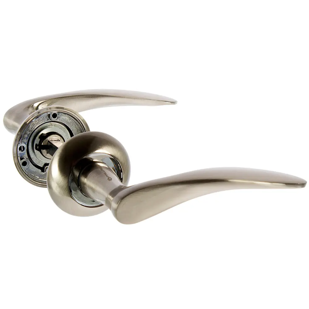 Ручки дверные на розетке Palladium A Sena, алюминий, цвет матовый никель STLM-2020750 - Вид №1