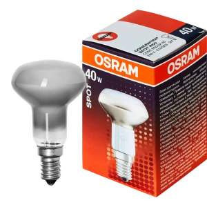 Лампа накаливания Osram спот R50 40 Вт свет тёплый белый