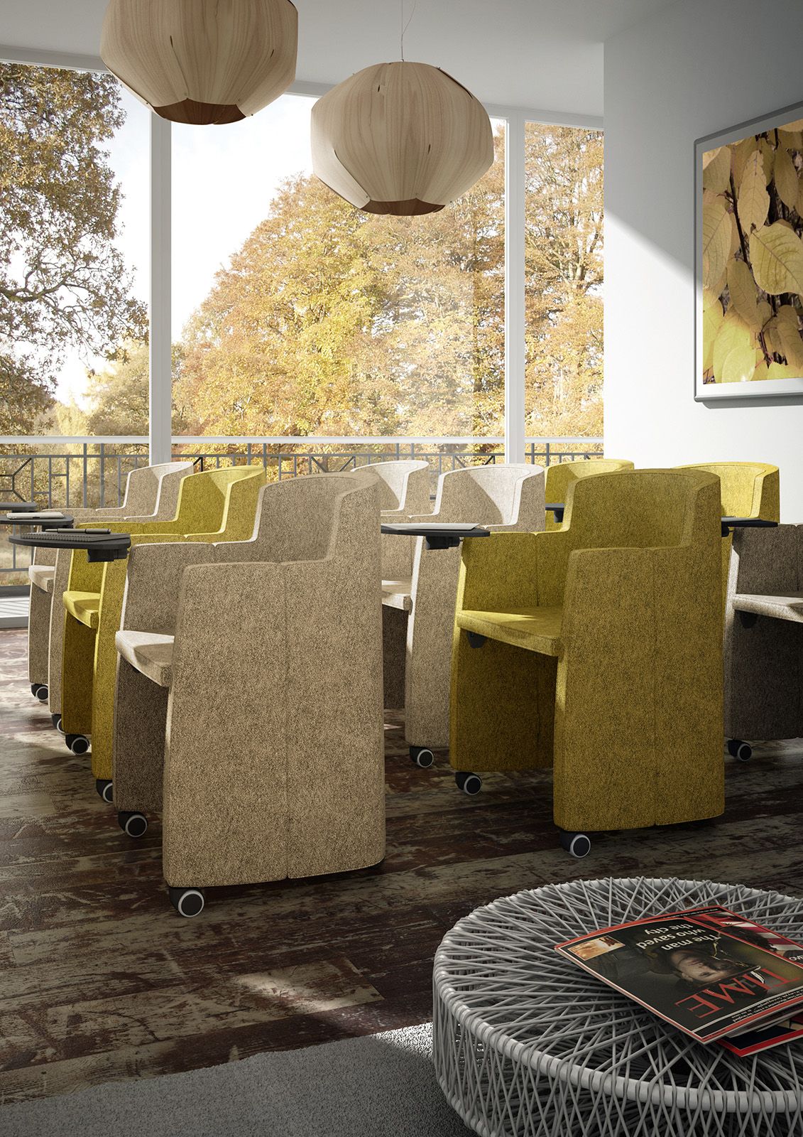 Складной тканевый стул для конференций с подлокотниками Leyform Clac ARCH-00087830 - Вид №3