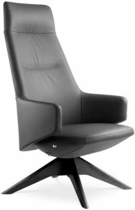 LD Seating Кожаное кресло для руководителя с подголовником Melody lounge Xl-br-sys, fw