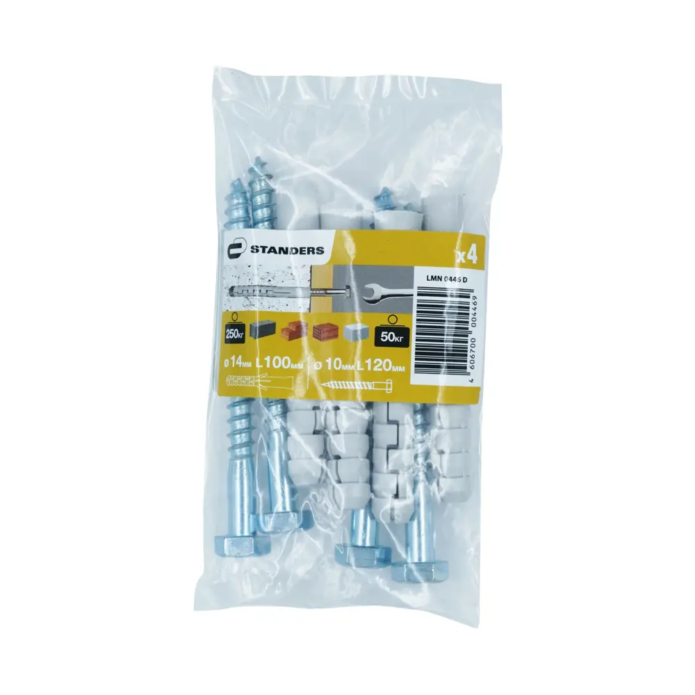 Дюбель распорный STANDERS PND L 14×100 мм с шурупом для надежного монтажа 83387783 STLM-1008105 - Вид №6