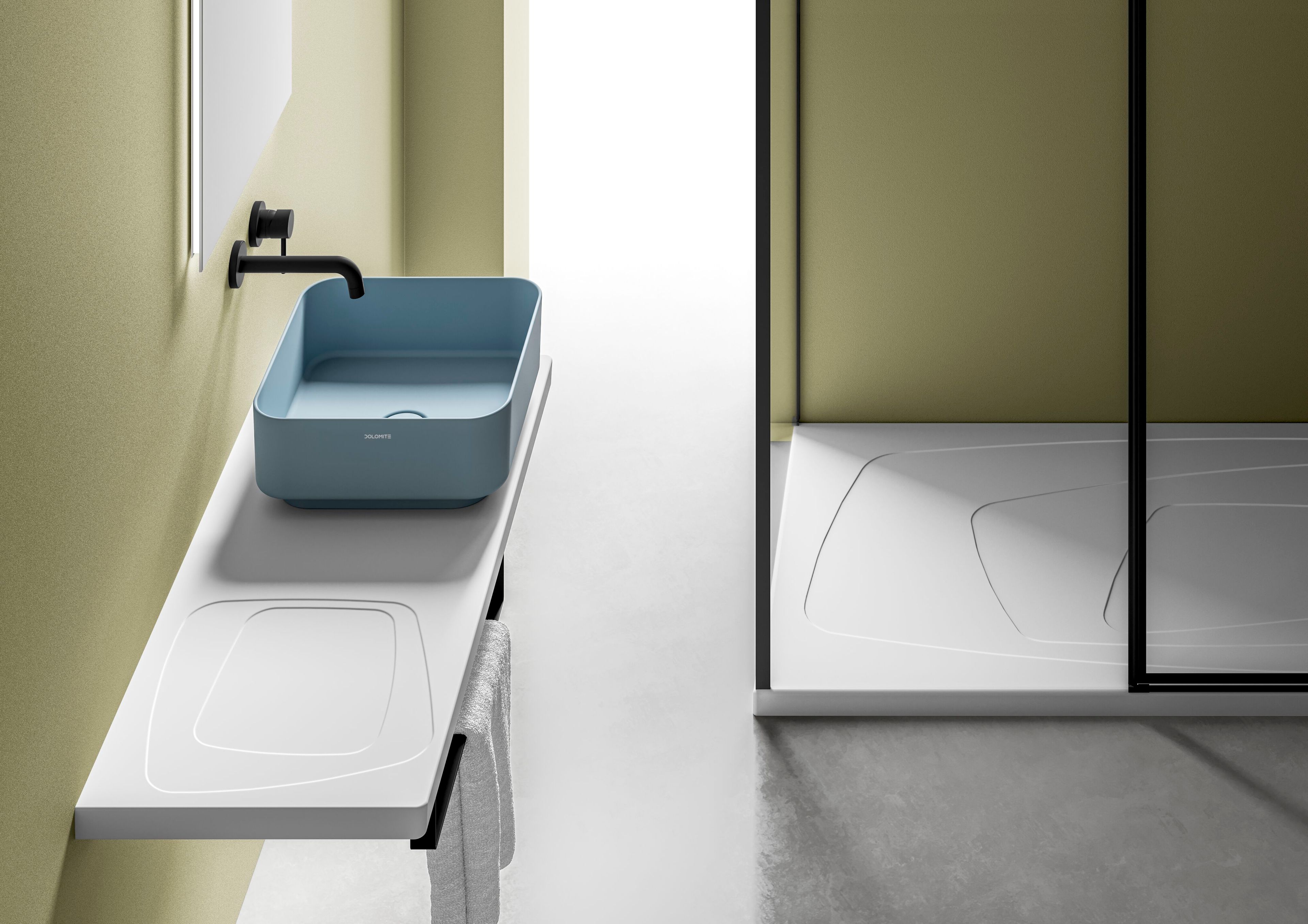 Керамический нескользящий прямоугольный поддон для душа Ceramica Dolomite за пределами ARCH-00148401 - Вид №5