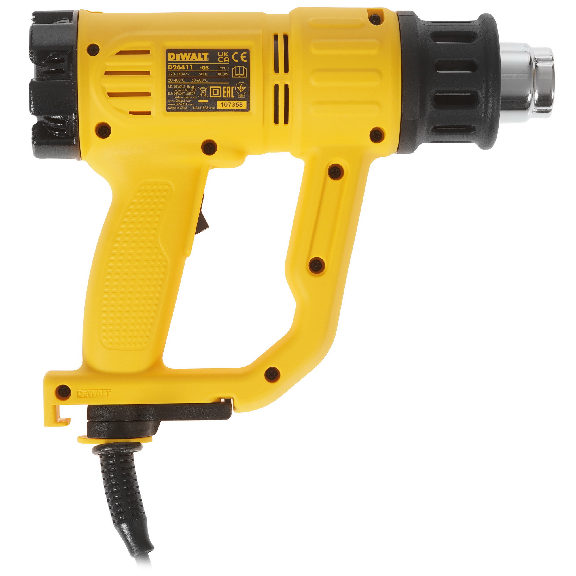 Строительный фен DeWalt D26411 5443668 STDN-0095367 - Вид №1