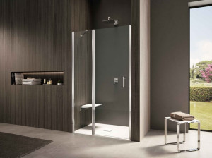 Стеклянная ниша душевая кабина с распашной дверью