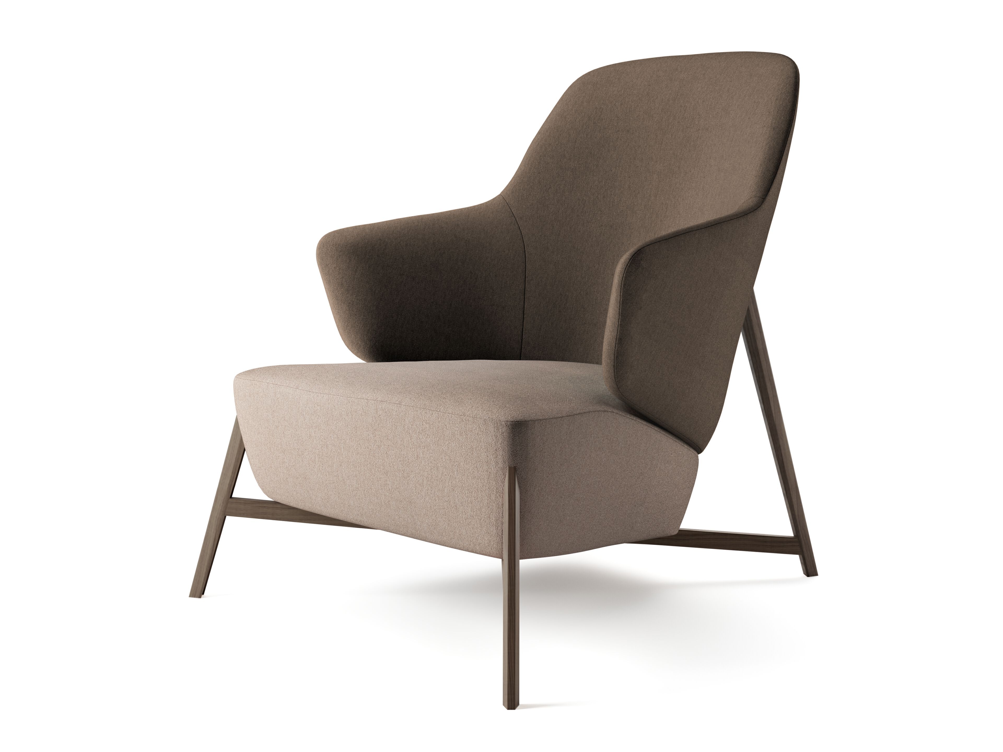 Тканевое кресло с подлокотниками и высокой спинкой Innova Imbottiti Арсенал ARCH-00056115