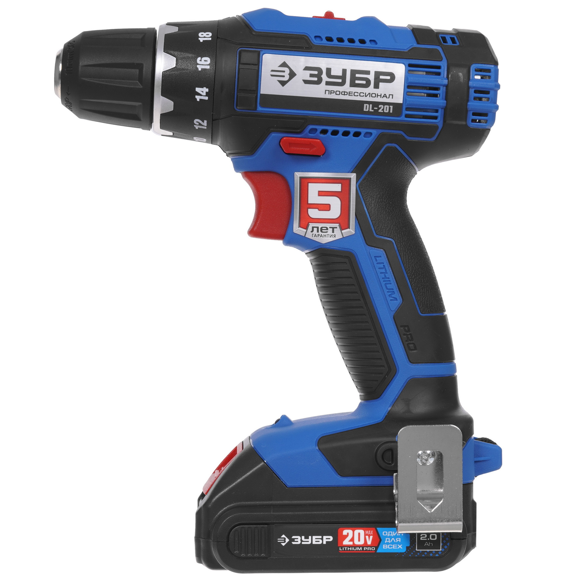 Дрель-шуруповерт Зубр DL-201-22 20V MAX PRO 9909108 STDN-0073325