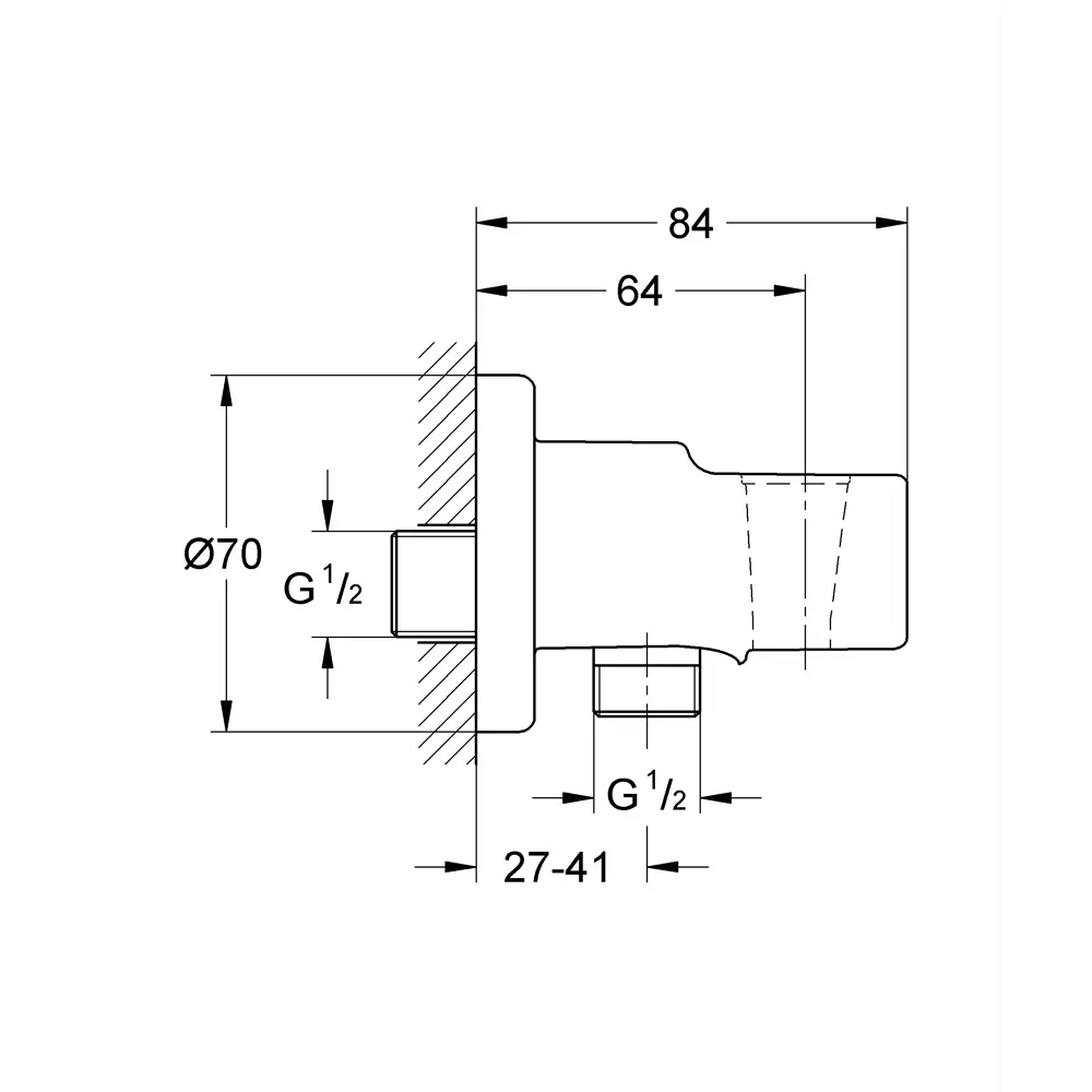 Подключение для душевого шланга Grohe Relexa цвет хром STLM-2133893 - Вид №5