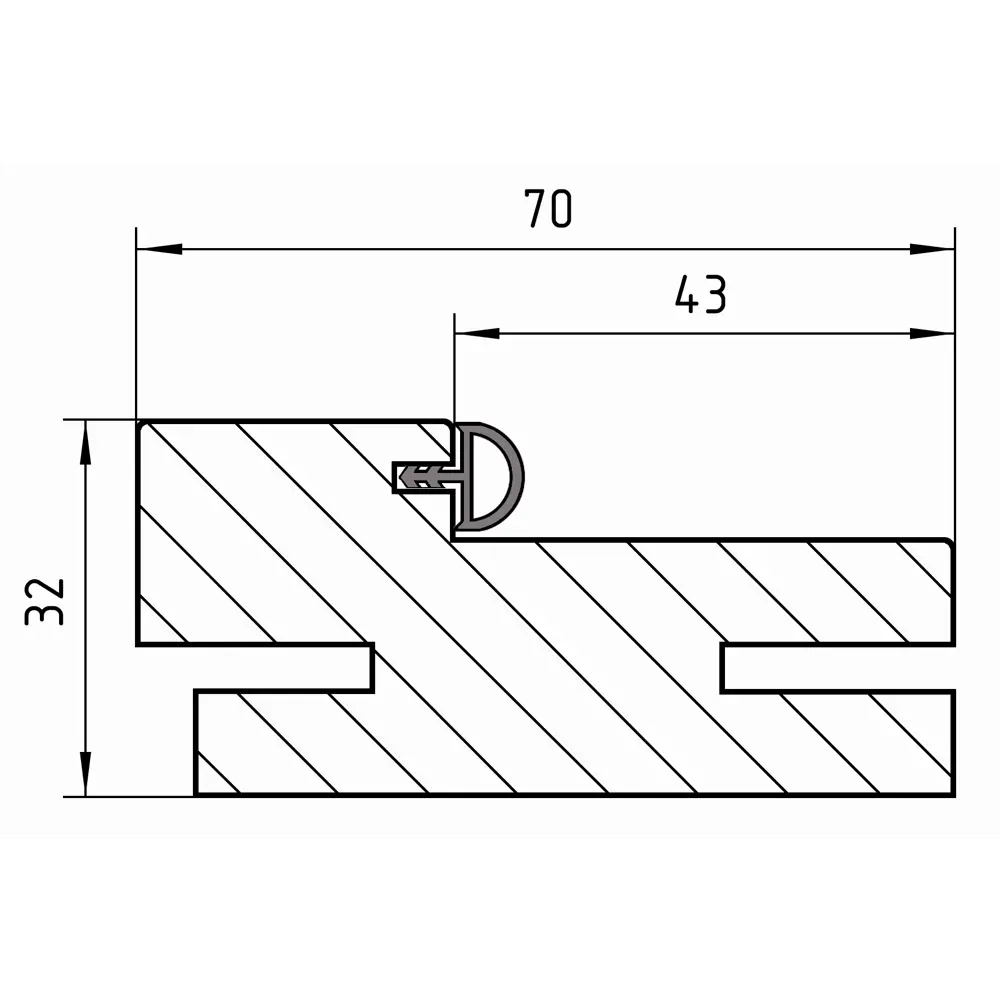 Телескопическая дверная коробка ARTENS для одностворчатых дверей 60-90 см 83851353 STLM-0044989 - Вид №3
