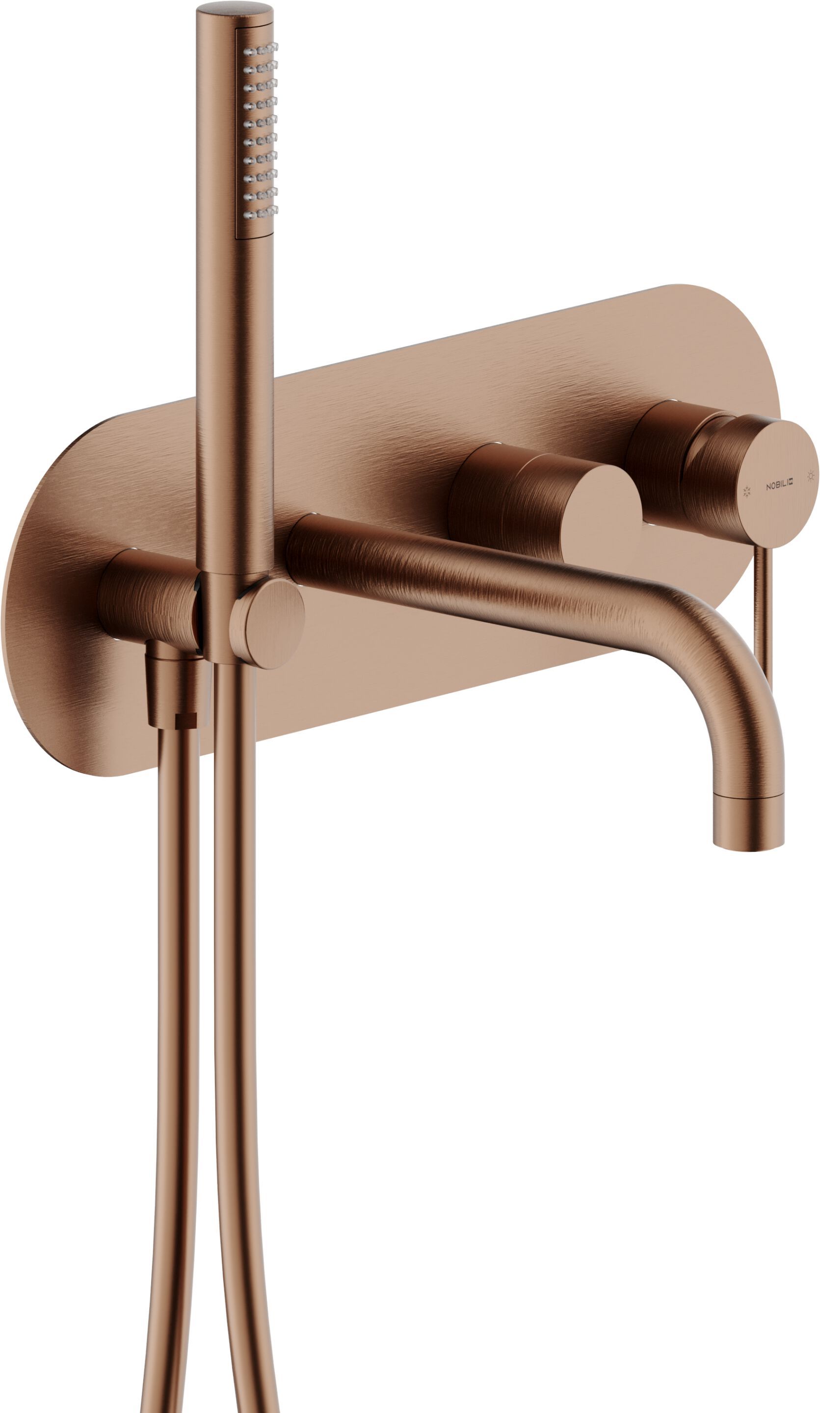 Настенный однорычажный смеситель для ванны с пластиной Nobili Velis ARCH-00041527 - Вид №2