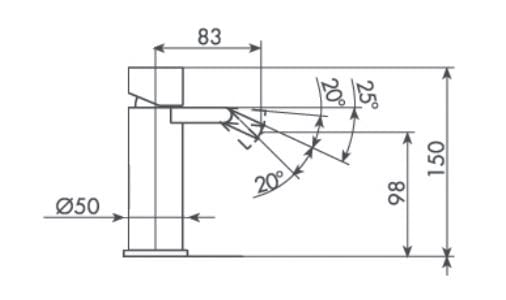 Смеситель для биде из латуни с поворотным горлышком QD Magistro Lab Swanky ARCH-00010396 - Вид №1