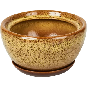 Горшок цветочный Gonchar Камелия №3 Люкс ø16 h11 v0.8 л керамика желтый