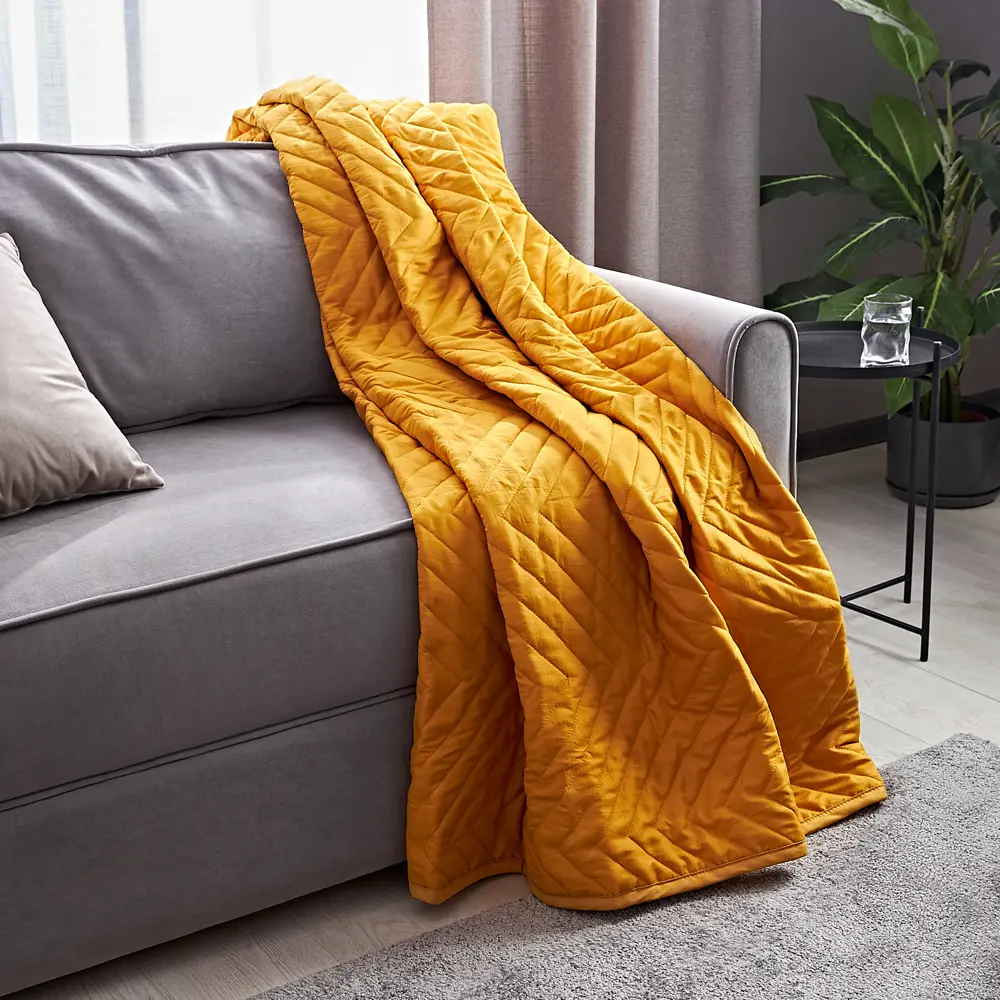 Покрывало Нью 200x240 см микрофибра цвет желтый SEASONS STLM-2109151 - Вид №4