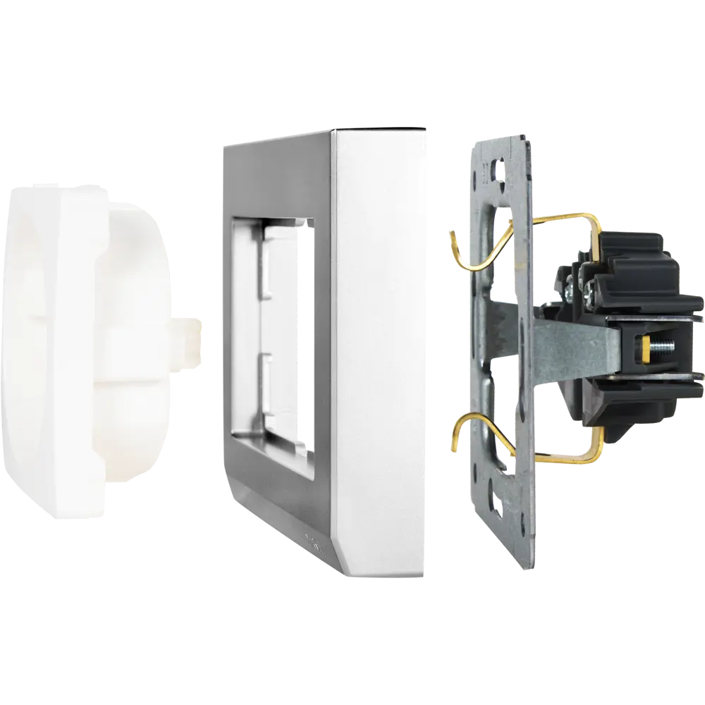 Рамка Stark WERKEL для двойных розеток и выключателей, серебристая 82125371 STLM-0019700 - Вид №2