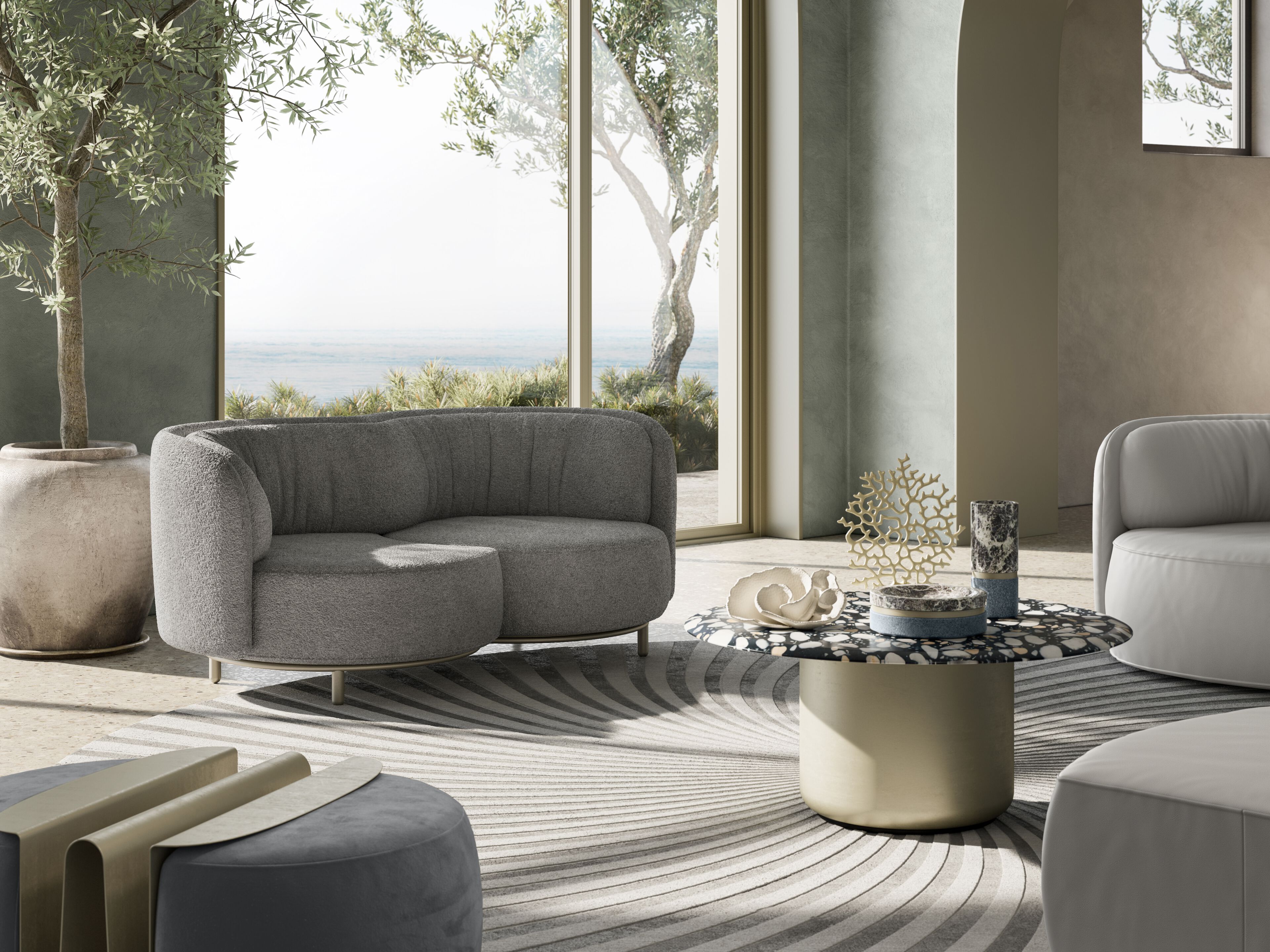 2-местный кожаный диван Natuzzi Italia Deep ARCH-00076345 - Вид №1