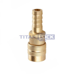 3/8in, БРС серия D, ISO 6150 B, розетка, хвост под рукав, латунь TL3DFH-B TITAN LOCK