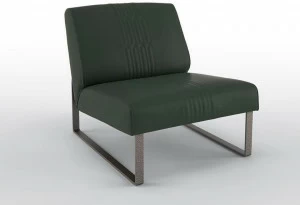 BRUNO ZAMPA Кресло в коже и металлической основе  134/134a
