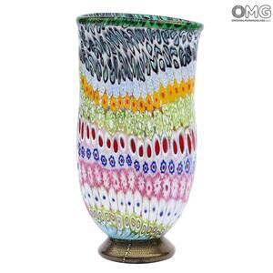 2005 ORIGINALMURANOGLASS Декоративная ваза Радуга Миллефиори - муранское стекло OMG 8 см