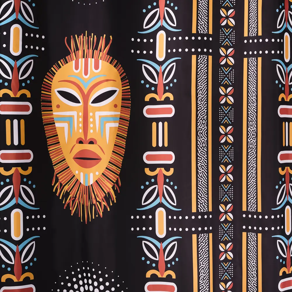 Штора для ванной Moroshka Bantu 180x200 см полиэстер цвет черный STLM-2124254