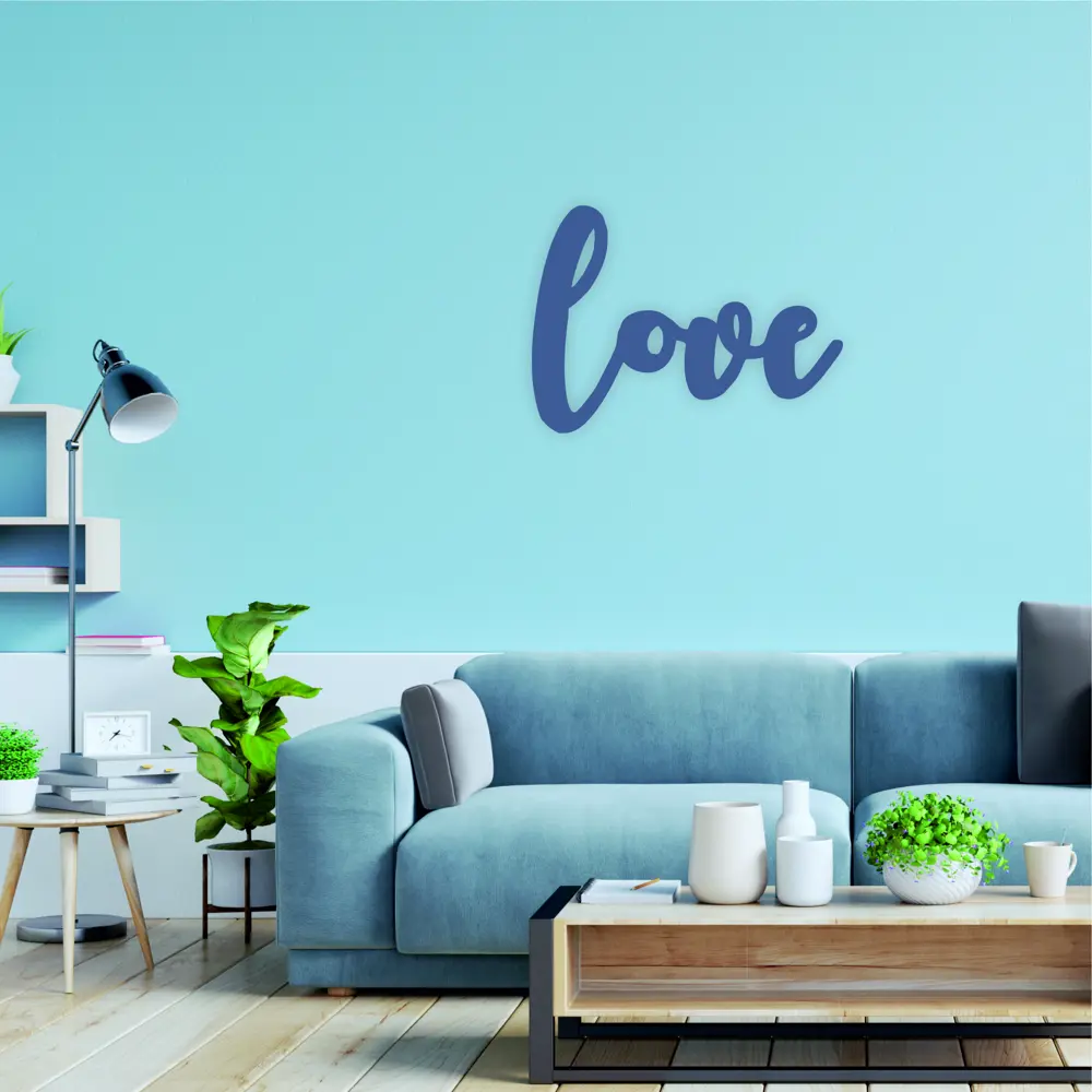 Настенное панно "Love" дерево 50x36 см Симфония STLM-2109778