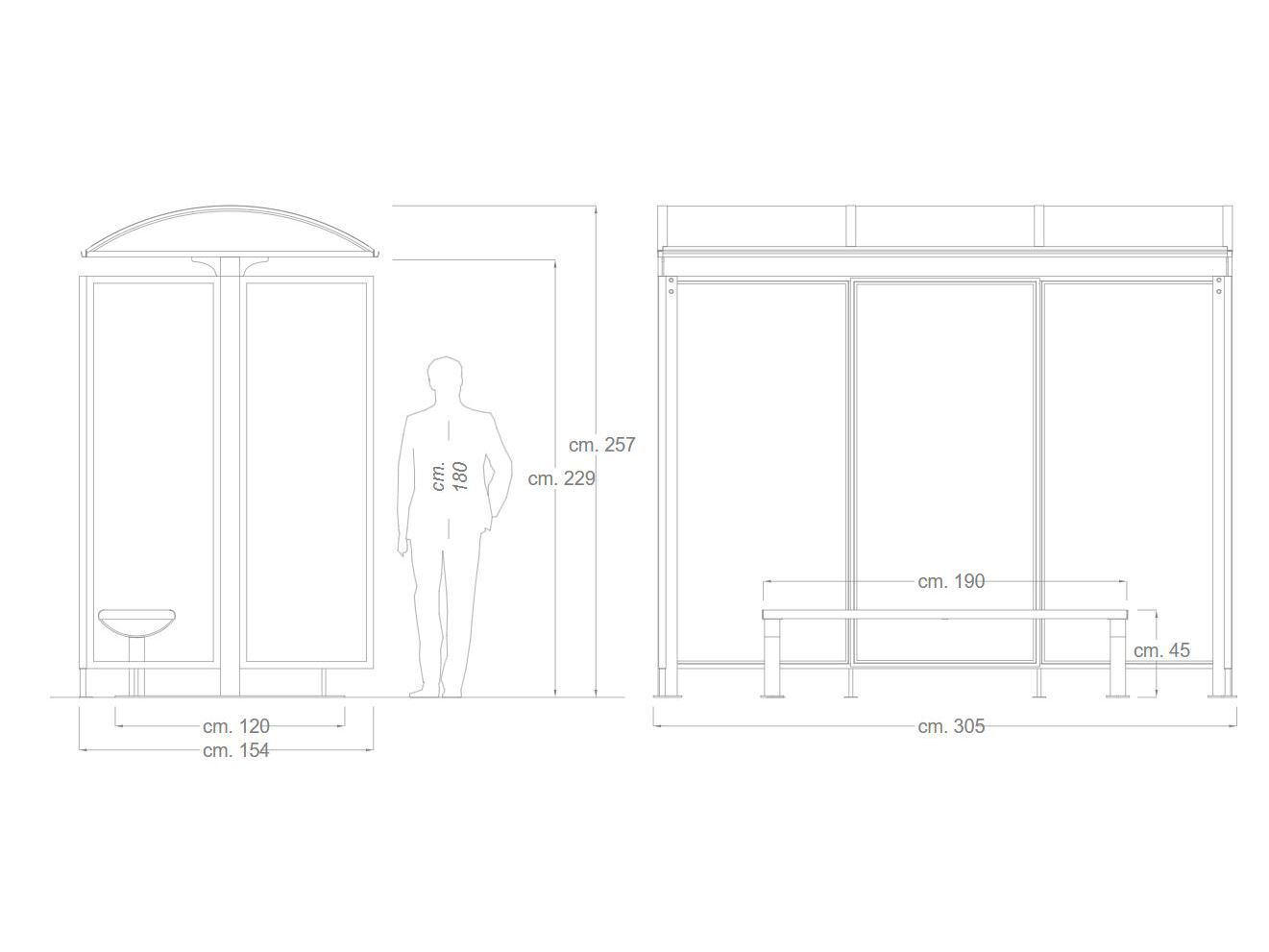 Стальной и стеклянный навес DIMCAR CARLOTTA ARCH-00135092 - Вид №2