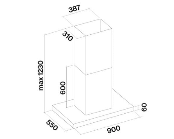 Островная вытяжка из нержавеющей стали со встроенным освещением Falmec дизайн ARCH-00126630 - Вид №3