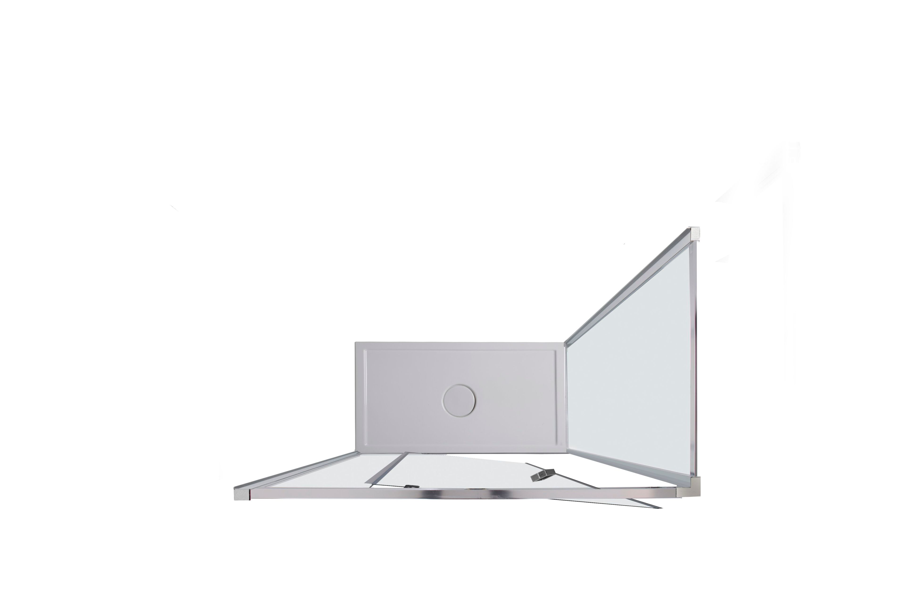 Алюминиевая и стеклянная угловая душевая кабина с распашной дверью TAMANACO FPB40 ARCH-00045822 - Вид №6