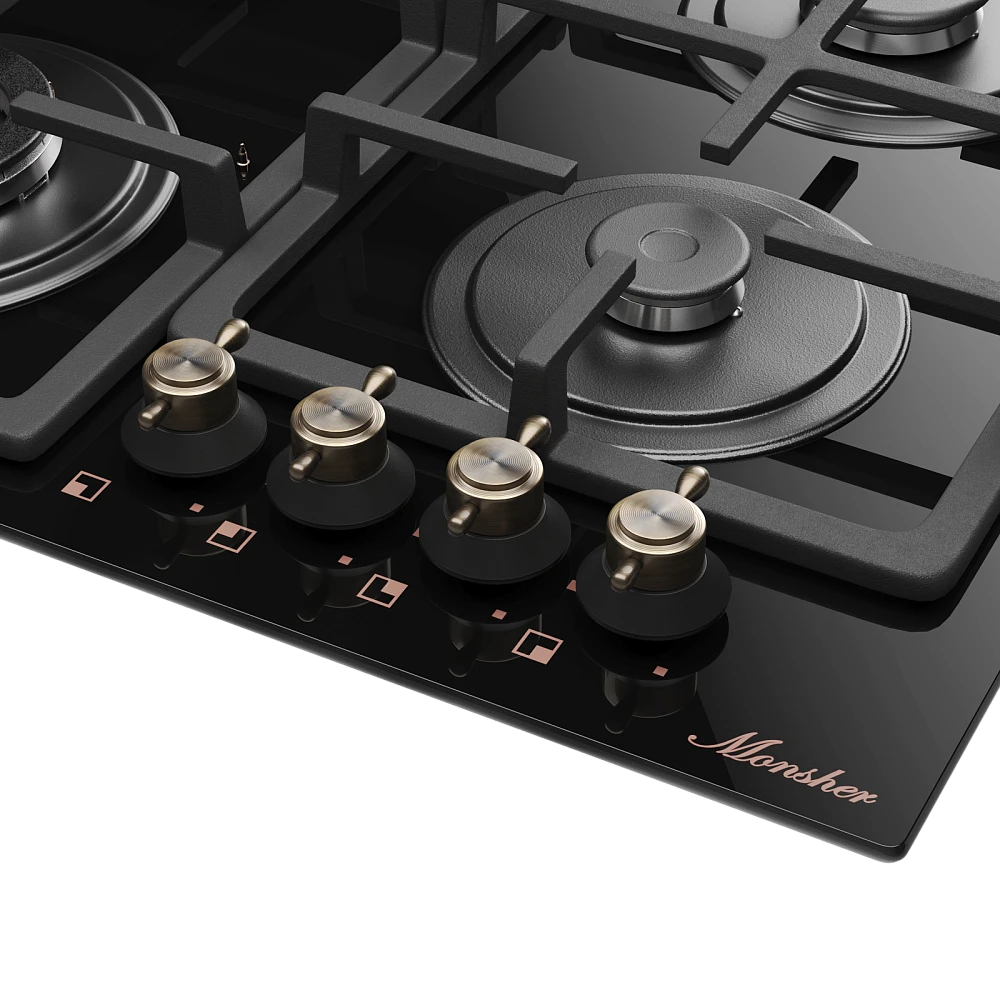 9121435 Газовая варочная поверхность Monsher MGG 67 RN Bronze STDN-0056730 - Вид №2