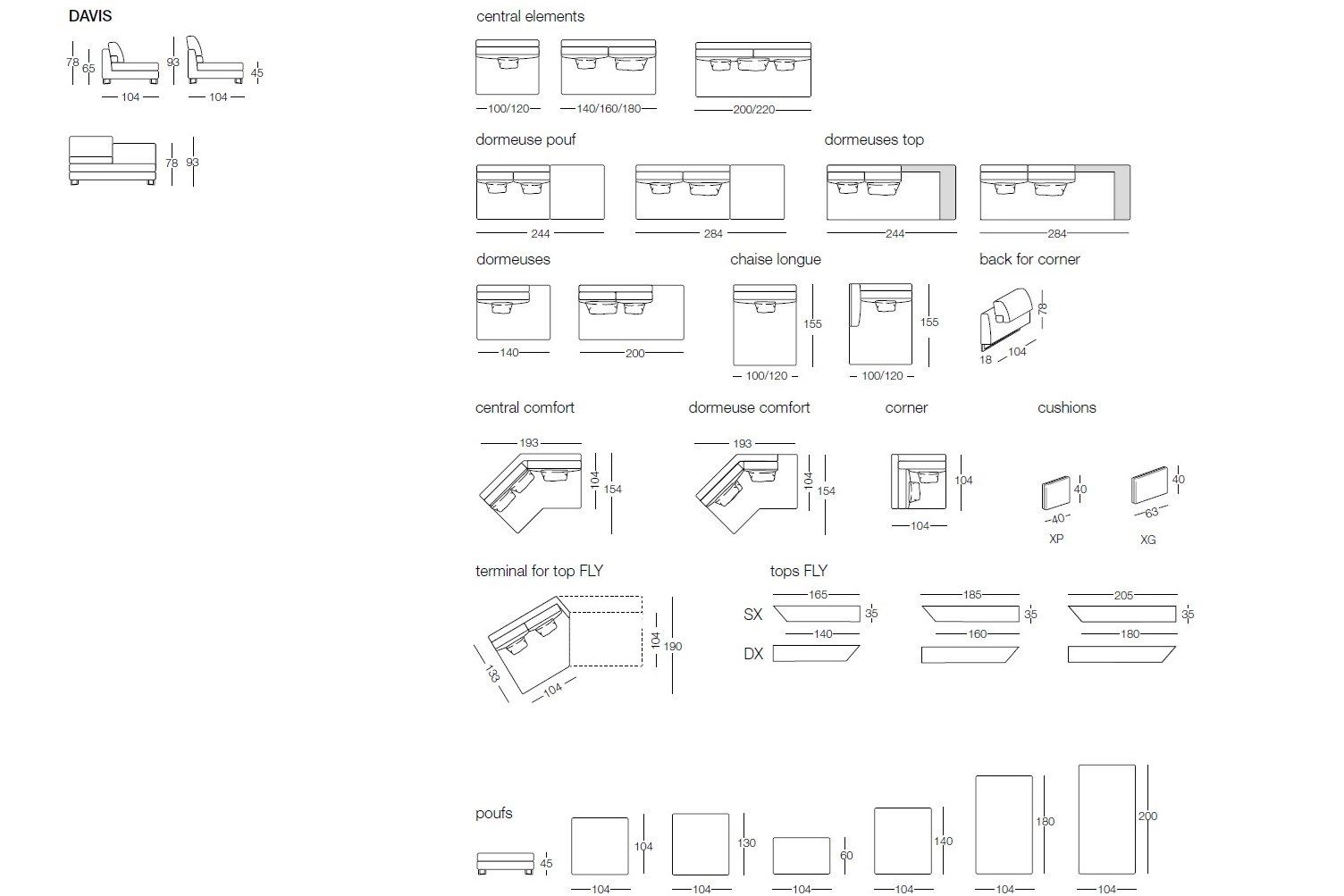 Съемный диван из ткани Frigerio Davis ARCH-00019297 - Вид №6