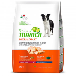 ПР0059531 Корм для собак TRAINER Natural Medium для средних пород, курица сух. 3кг NATURAL TRAINER