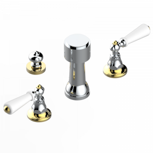 A04-207KA Смеситель для биде KOHLER с вакуумным прерывателем Thg-paris Broadway с рукоятками Хром/золото