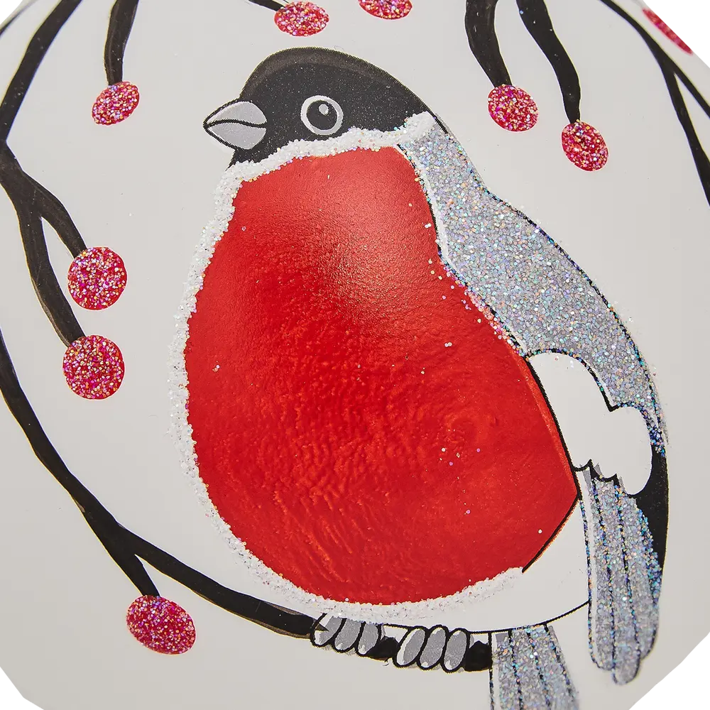 82856256 Шар ёлочный «Снегирь в рябине» 85 мм STLM-1517411 Santreyd  - Вид №2