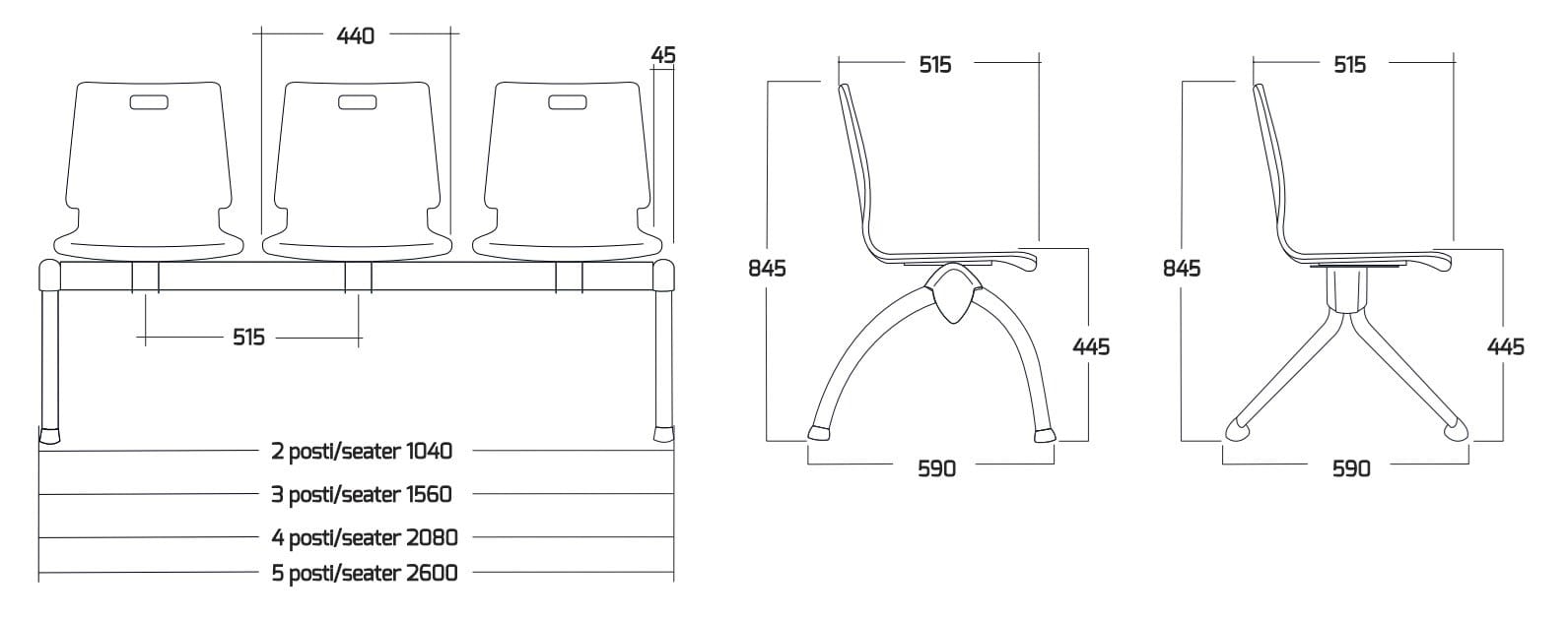 Сиденье на перекладине из фанеры и стали Leyform Кристалл ARCH-00074962 - Вид №2