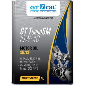 90827544 Масло Turbo SM SAE 10W-40 API SMSN/CF 4 л STLM-0401523 GT OIL