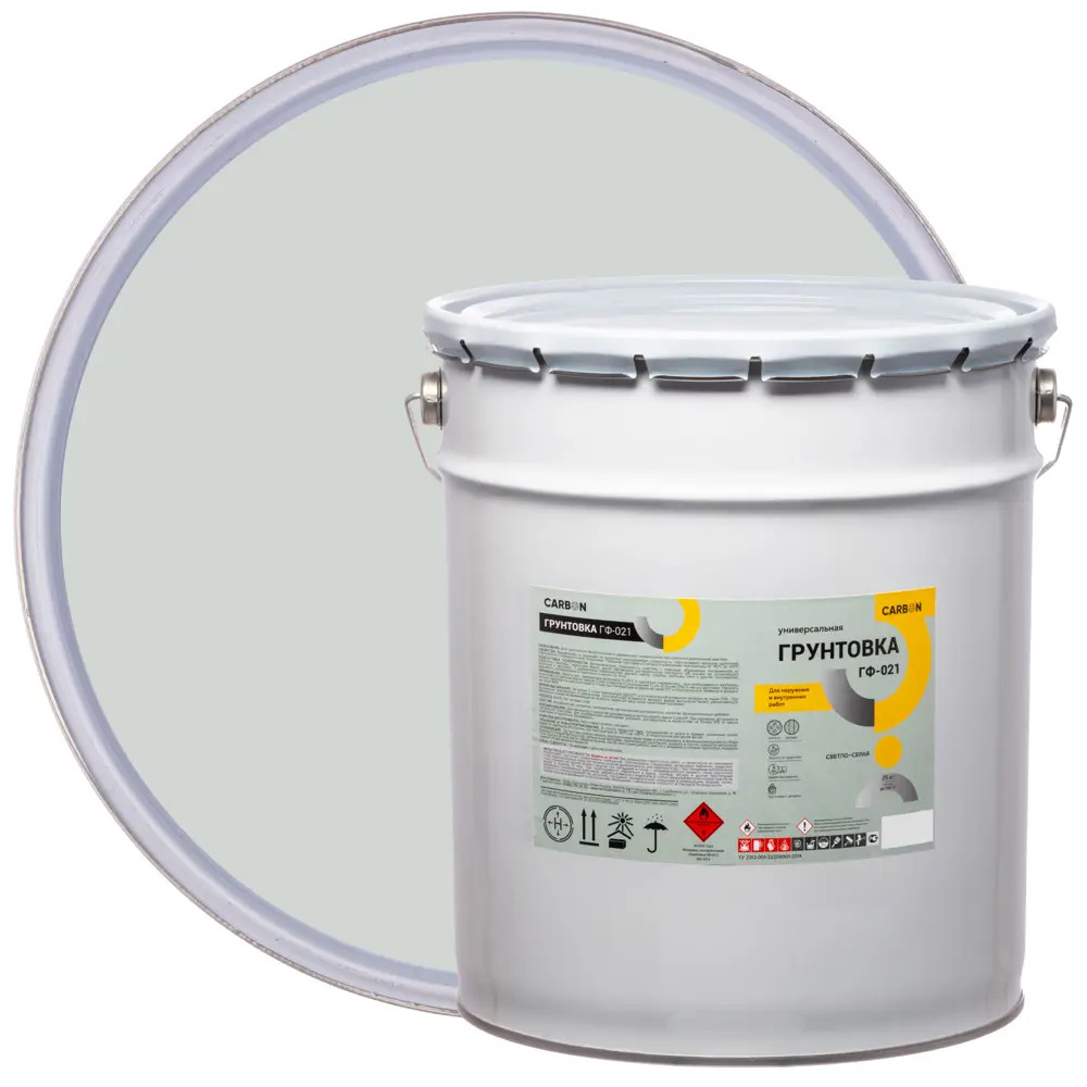 Грунтовка ГФ-021 Carbon светло-серая 25 кг STLM-2113858