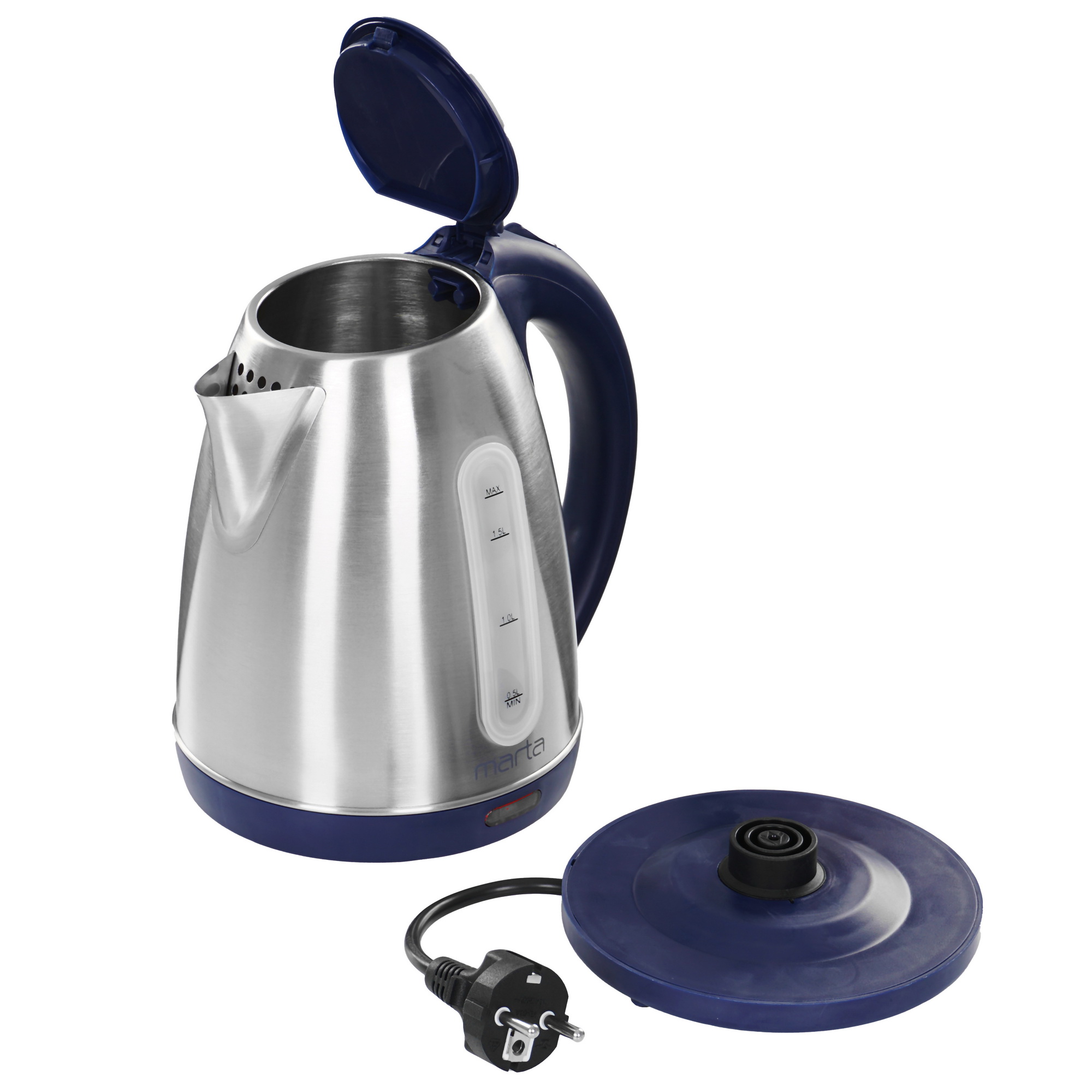 8192011 Электрочайник MARTA MT-1082 синий STDN-0143202 - Вид №4