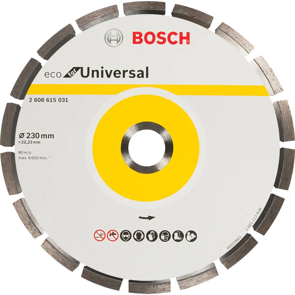 Диск алмазный Bosch Eco for Universal 2608615031 сегментный 230x22.2x2.2 мм BOSCH PROFESSIONAL STLM-2046301