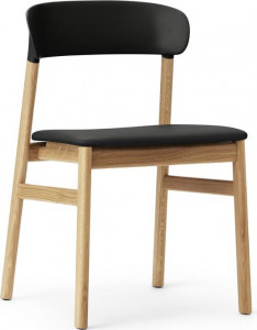 1401020 Herit Обивка для стульев Oak Spectrum Leather Black Normann Copenhagen