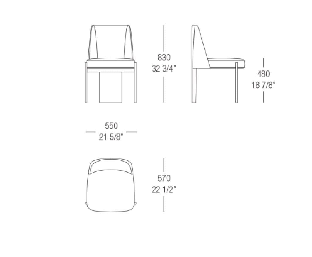 Мягкий стул из ткани MisuraEmme VIRGIN ARCH-00028444 - Вид №7