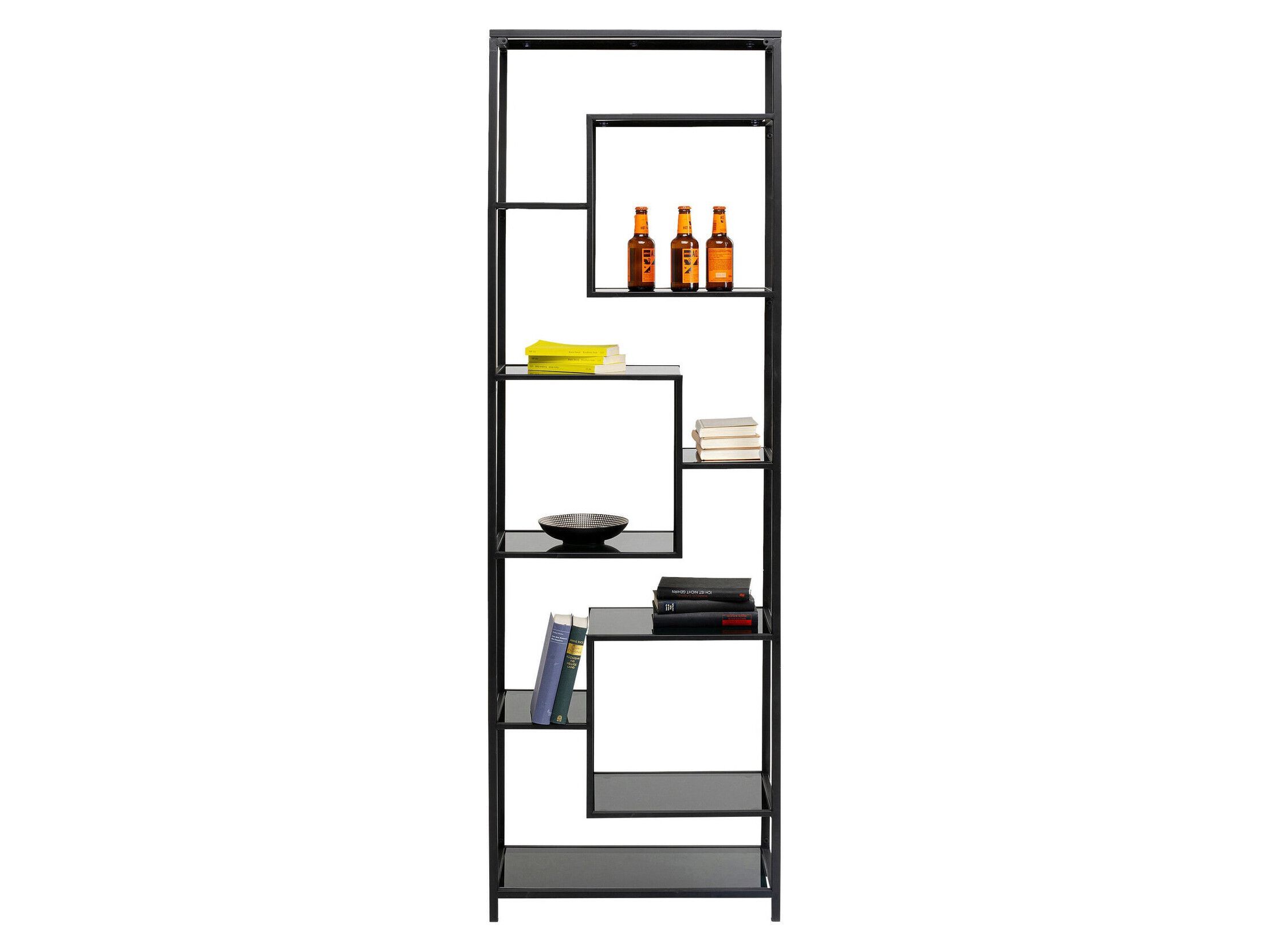 Книжный шкаф из стали и стекла KARE Design LOFT BLACK ARCH-00003307 - Вид №1
