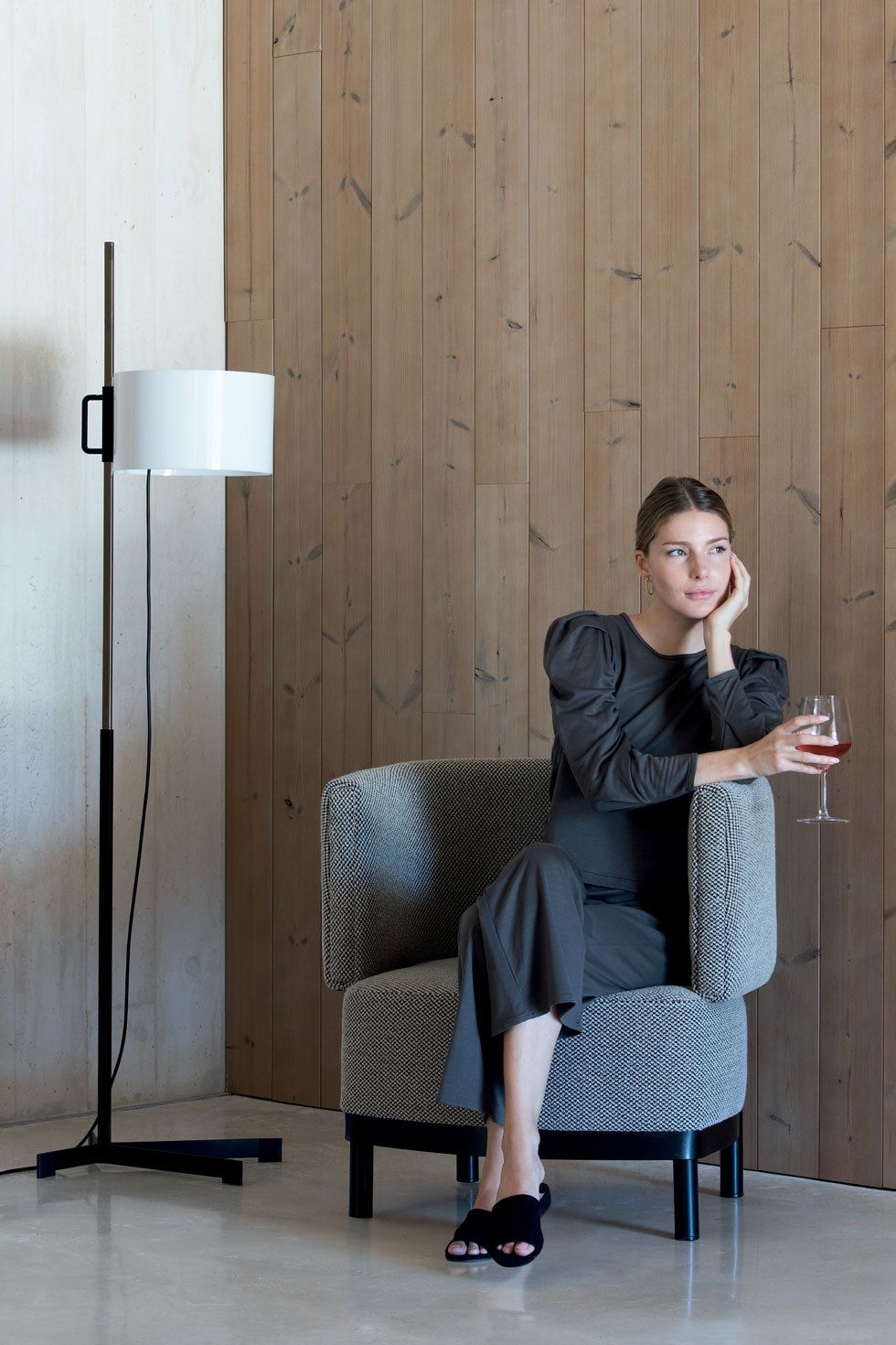 Тканевое кресло с подлокотниками Lebom Jumbo ARCH-00079552 - Вид №3