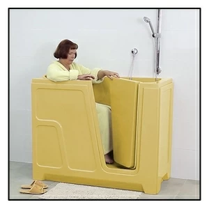 Ванна с дверцей Akcjum ODA 125-68-RH-Z сидячая правосторонняя желтая