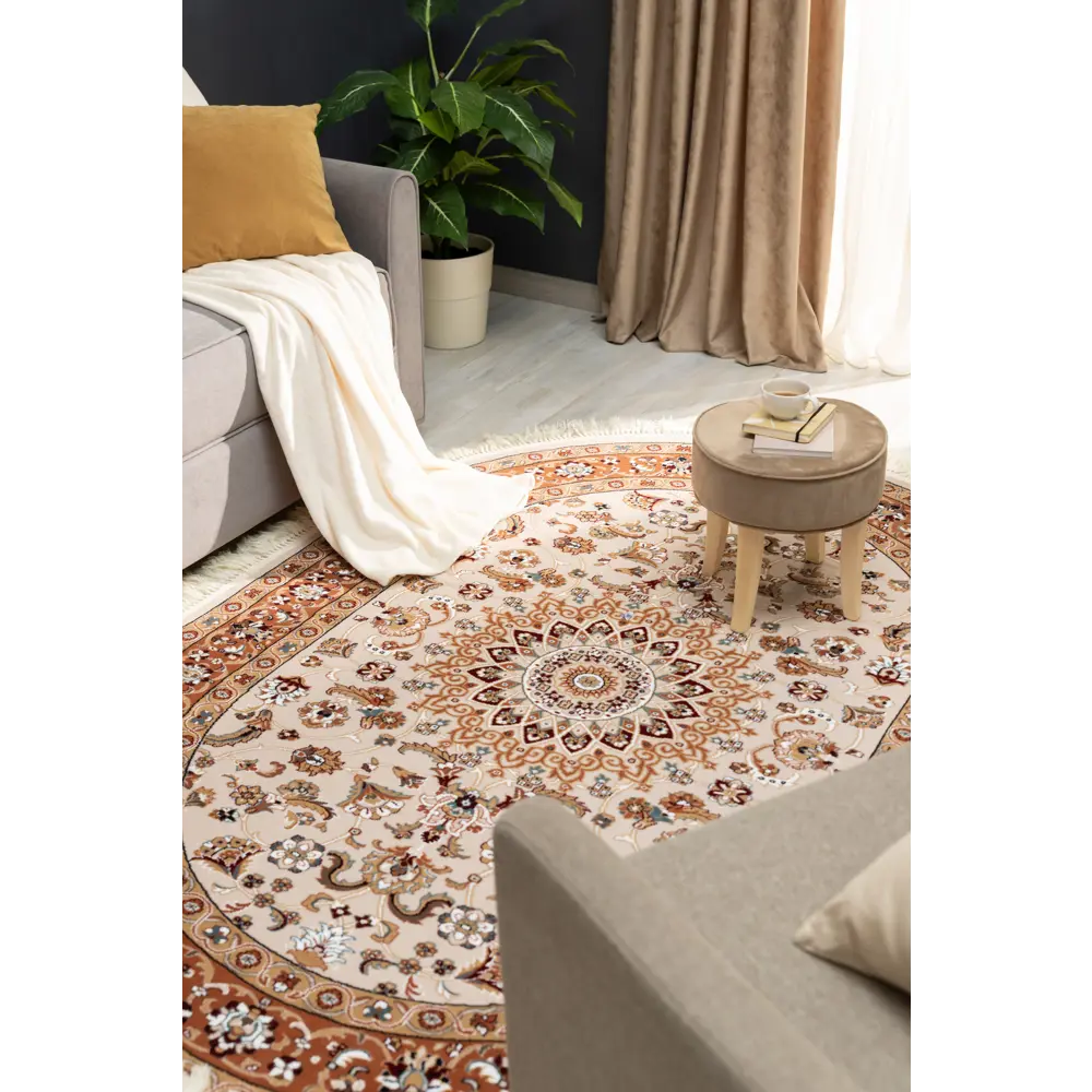 Ковер полипропилен Шахреза D210KT 120x170 см цвет кремовый MERINOS STLM-2029162 - Вид №5