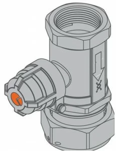 TECO Клапан с герметичной крышкой для двухтрубного газового счетчика G2 punto arancio