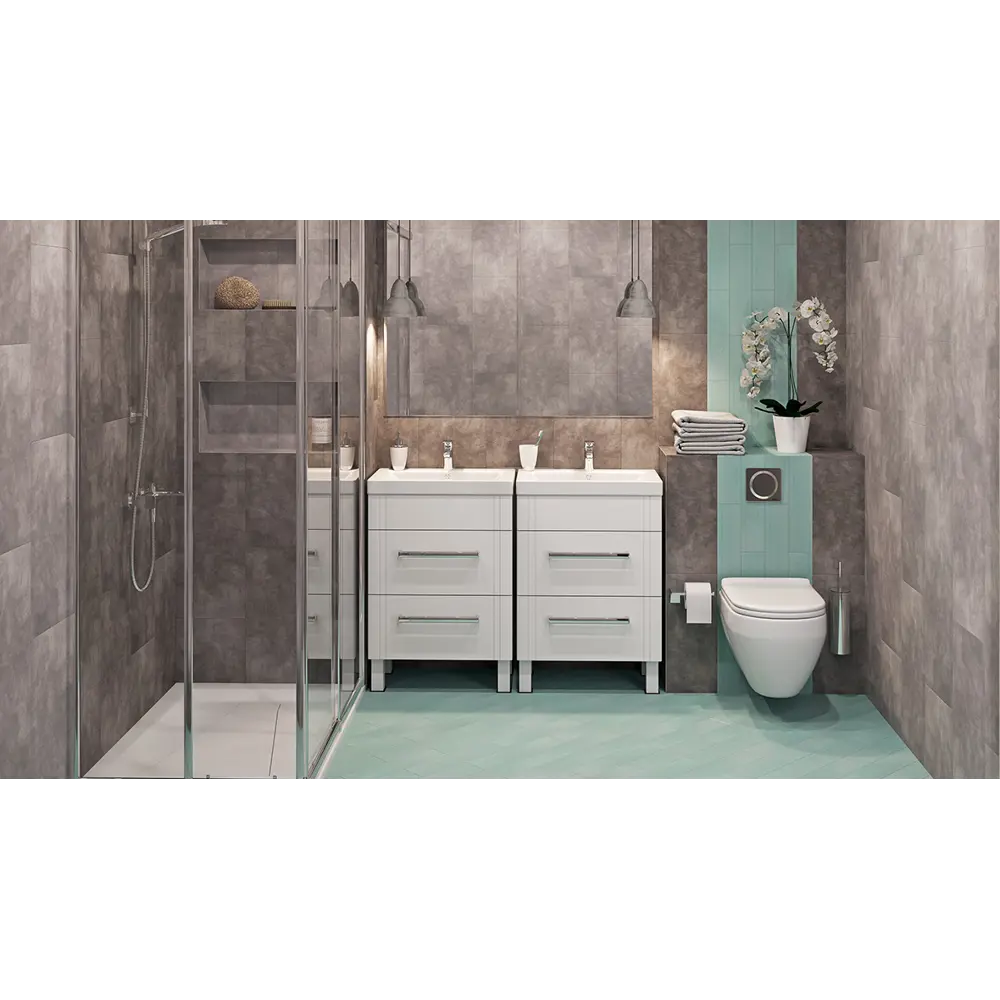 Плитка настенная Golden Tile Kendal 30х60 см 1.44 м2 цвет графитовый толщина 9 мм STLM-2079715 - Вид №3