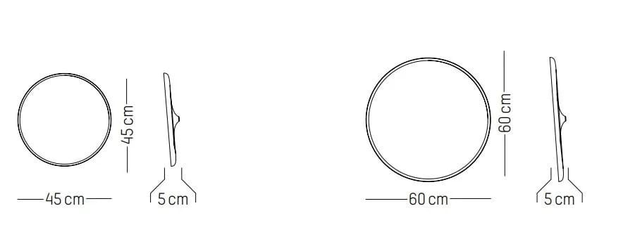 Круглое зеркало с алюминиевой рамкой Petite Friture Francis ARCH-00001933 - Вид №2