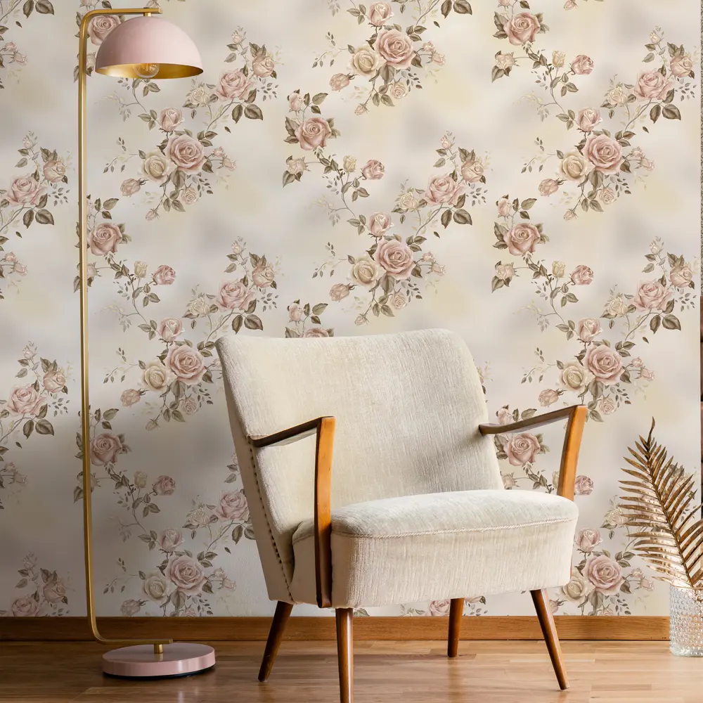 Обои виниловые Elysium Шёлк бежевые 0.53 м ЭЛ10923 Шелк STLM-2135844 - Вид №2