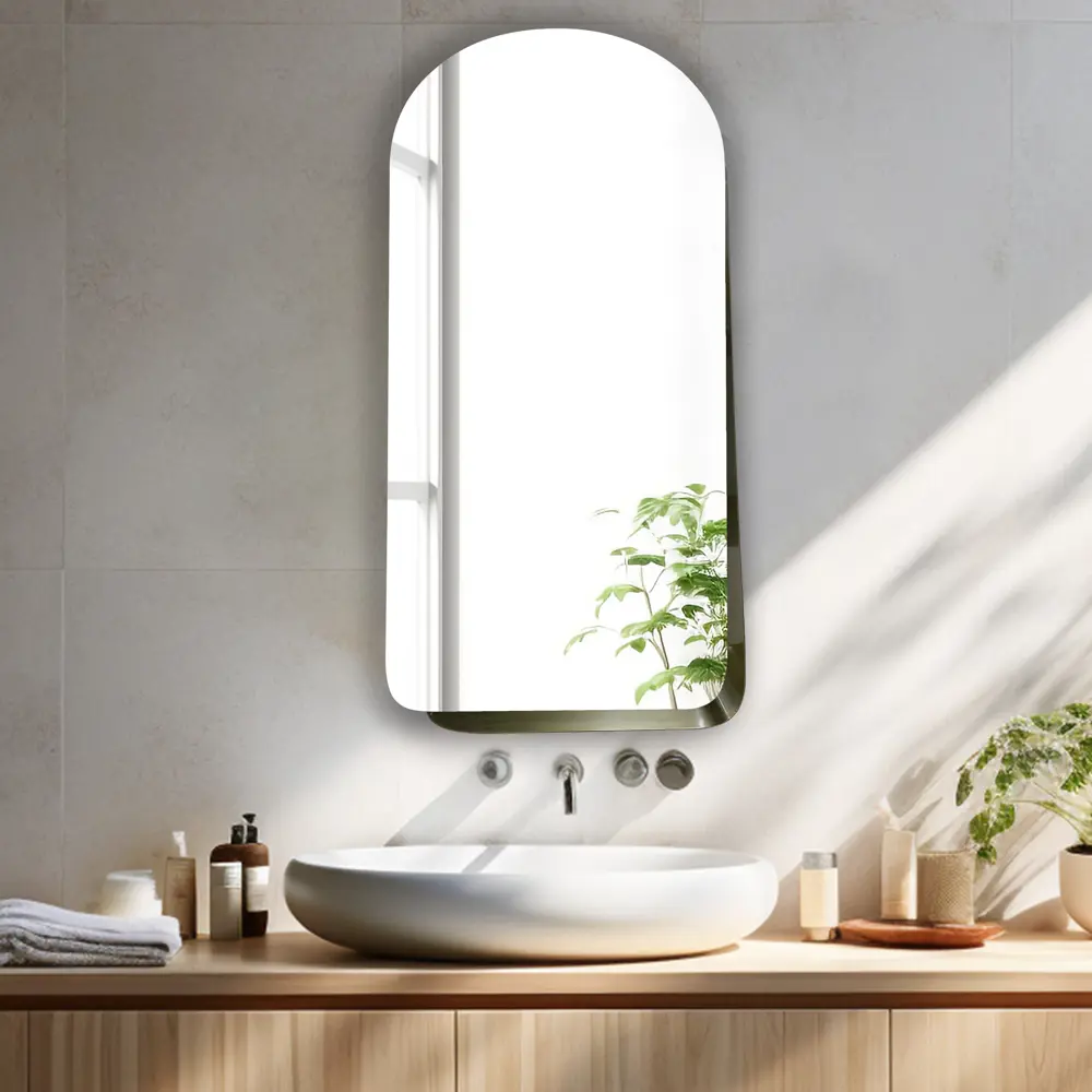 Зеркало KREAFORTA Brilia Brass с арочным дизайном в латунном покрытии 89389492 STLM-1576793