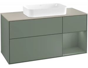 Villeroy&Boch Тумба под раковину Прямоугольная версия F303GMGM Finion Olive Matt Lacquer