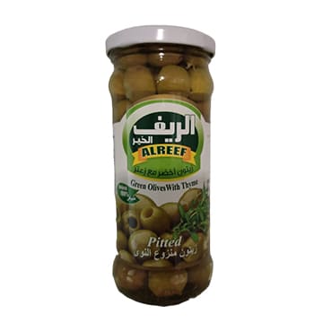 Зеленые оливки с тимьяном ALREEF 360 г Santreyd 34332