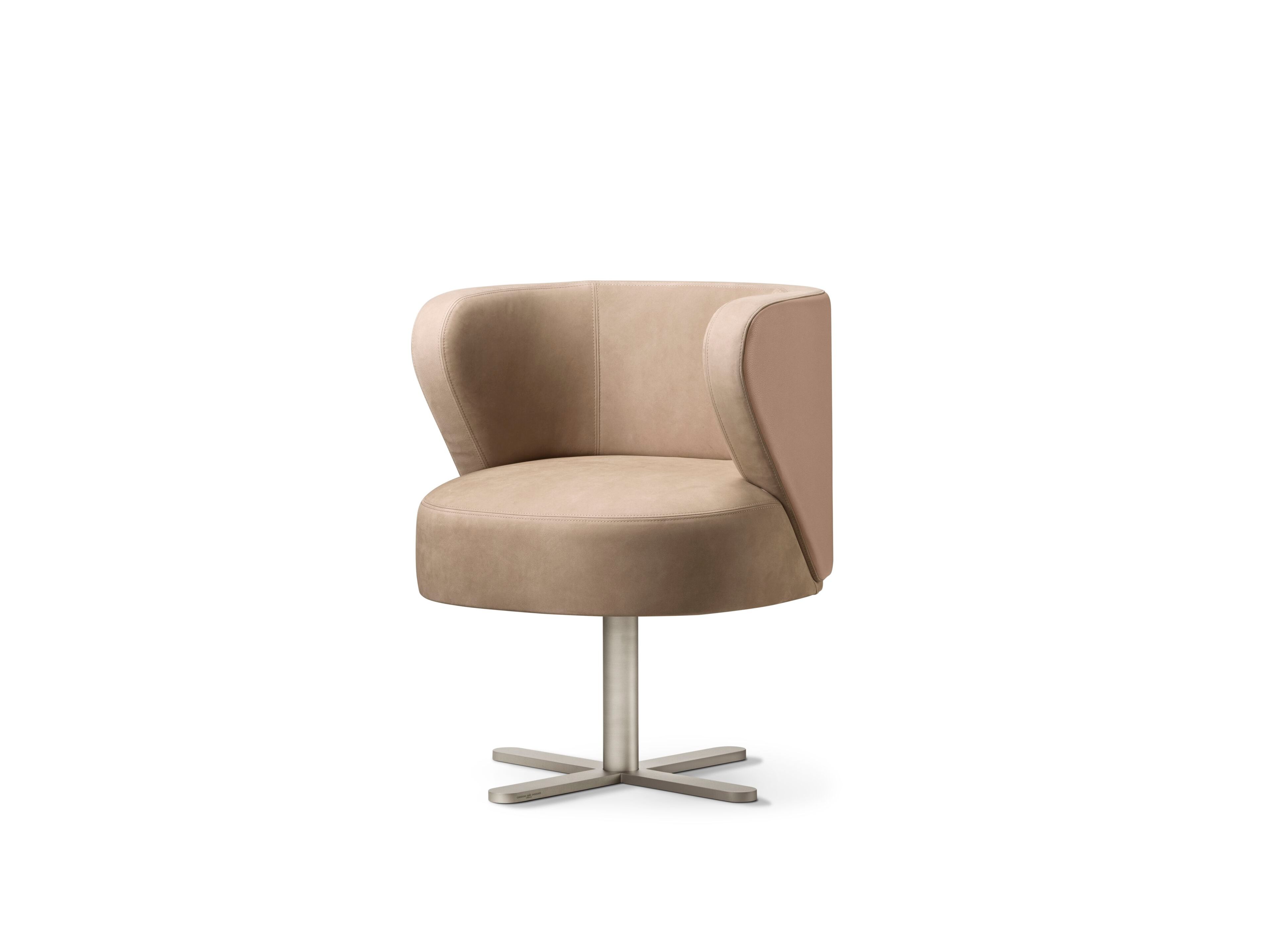 Мягкое вращающееся кресло с подлокотниками GHIDINI1961 Spritz ARCH-00141084